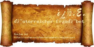 Österreicher Erzsébet névjegykártya